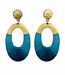 FAIRTRADE Oorbellen met gekleurd draad MALAIKA SEA messing