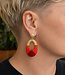 FAIRTRADE Oorbellen met gekleurd draad MALAIKA SUNSET messing