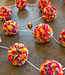 FAIRTRADE slinger POMPON MULTI van wol met belletjes ca. 175 cm