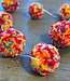 FAIRTRADE slinger POMPON MULTI van wol met belletjes ca. 175 cm