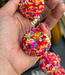FAIRTRADE slinger POMPON MULTI van wol met belletjes ca. 175 cm