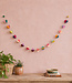 FAIRTRADE papieren slinger LOKTA HEARTS eco papier met vilten balletjes