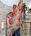FAIRTRADE zijden sjaal met print POPPY FLOWER van pure zijde