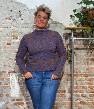 Dedicated DEDICATED rib shirt RYD LEOPARD van biologisch katoen