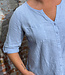 HIMALAYA linnen blouse EVI BLUE van pure linnen