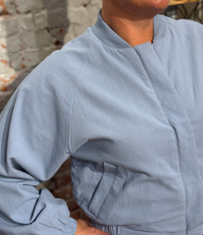 MAZINE bomber jasje VIVIAN BLUE biologisch katoen
