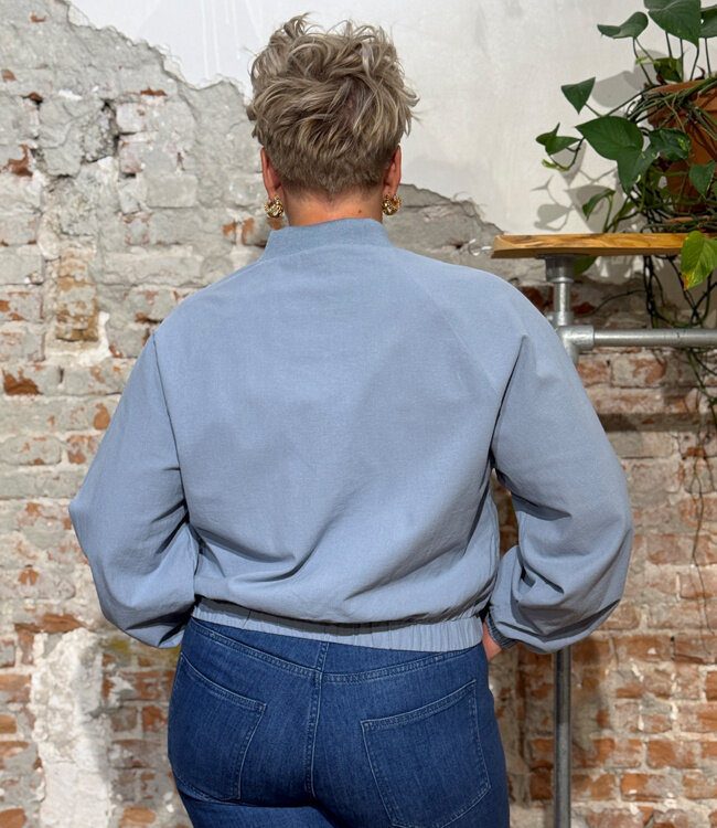MAZINE bomber jasje VIVIAN BLUE biologisch katoen