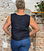 MAZINE mouwloze top LAURA NAVY van pure linnen