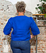 LANIUS v-hals blouse BARBRA LAPIS van bio linnen