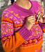 AIKUSS gekleurd wollen vest EMILIA FUCHSIA van alpaca