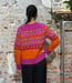AIKUSS gekleurd wollen vest EMILIA FUCHSIA van alpaca