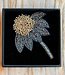 FAIRTRADE broche ZONNEHOED met pailetten en kralen