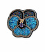 FAIRTRADE broche VIOOLTJE BLAUW met pailetten en kralen