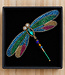 FAIRTRADE broche LIBELLE met pailetten en kralen