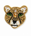 FAIRTRADE broche LEOPARD met pailetten en kralen