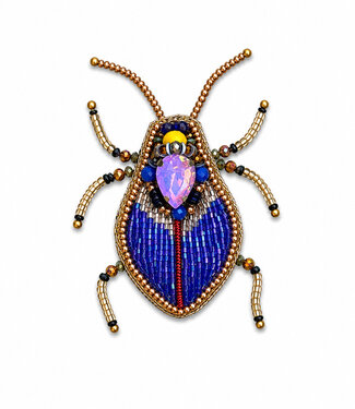 FAIRTRADE broche KEVER PAARS met pailetten en kralen