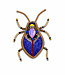 FAIRTRADE broche KEVER PAARS met pailetten en kralen