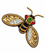 FAIRTRADE broche QUEEN BEE met pailetten en kralen