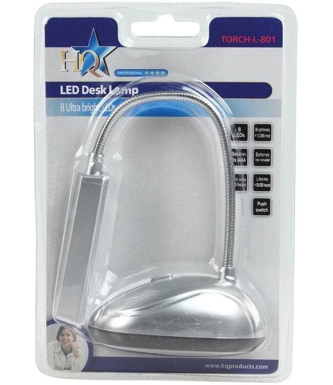 HQ HQ Flexibele Mini 8 LED's Bureaulamp