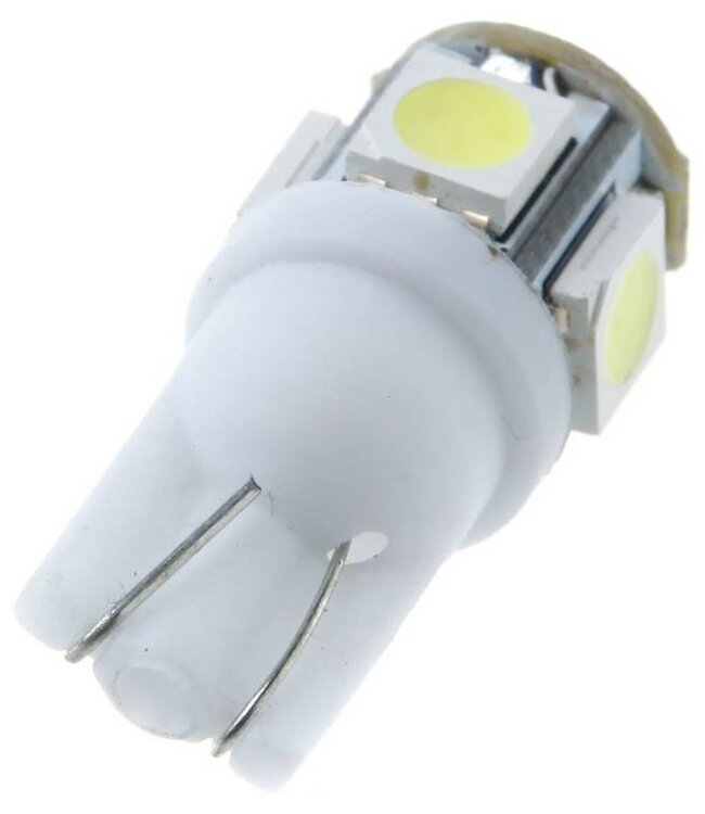T10 5 x 5050 SMD LED White 12V Autolamp