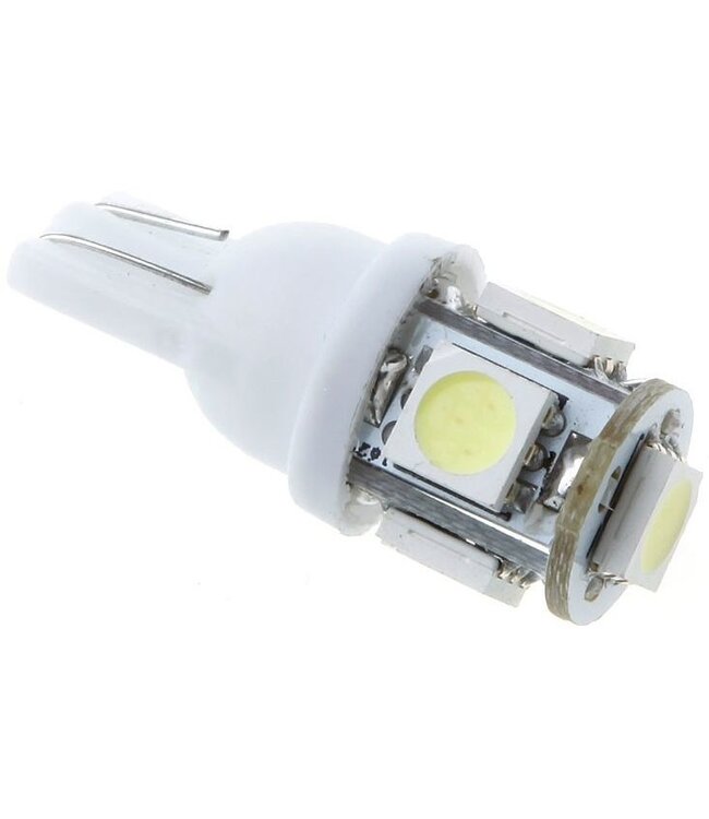 T10 5 x 5050 SMD LED White 12V Autolamp