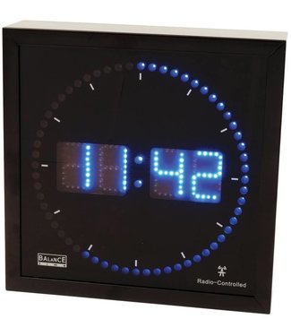 Balance Time Balance Time Blue LED Wandklok Aluminium