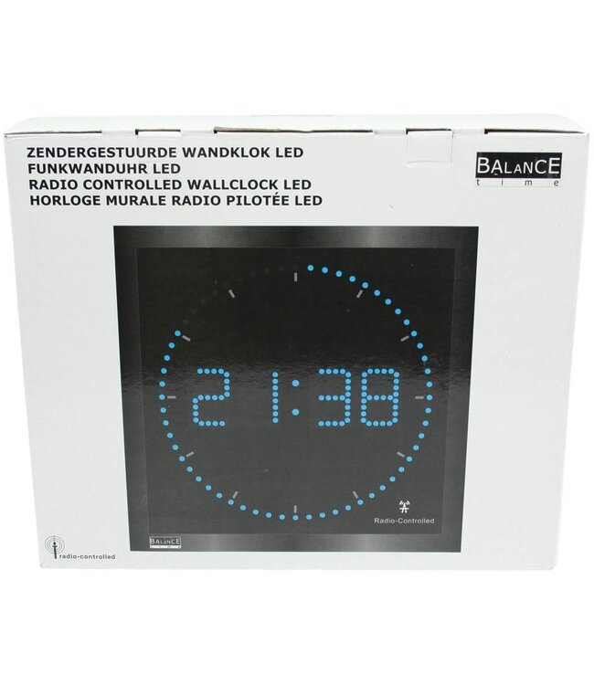 Balance Time Balance Time Blue LED Wandklok Aluminium