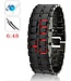 Digitale Red LED Iron Samurai Design Horloge Black