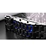Digitale Blue LED Samurai Design Horloge Black