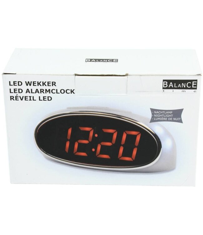 Balance Time Balance Time Red LED Wekker White
