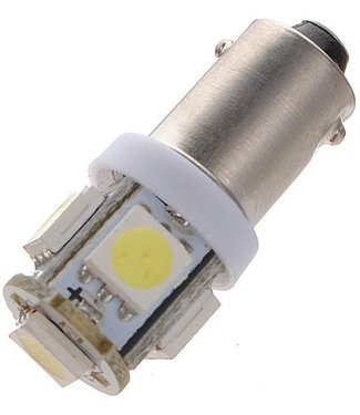 T11 BA9S 5 x 5050 SMD LED White 12V Autolamp