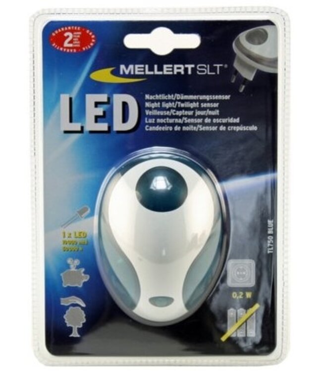 Mellert Mellert LED Nachtlicht met Schemersensor Blue