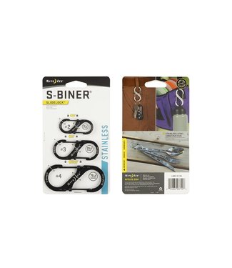 Nite Ize SlideLock S-Biner #2. to #4 3 Pack