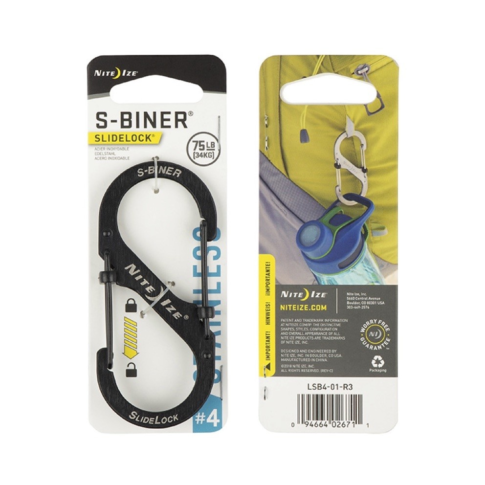 Nite Ize S-Biner SlideLock #2 Moschettoni In Acciaio Inox – Confezione Da 2, Nero - Foto 4