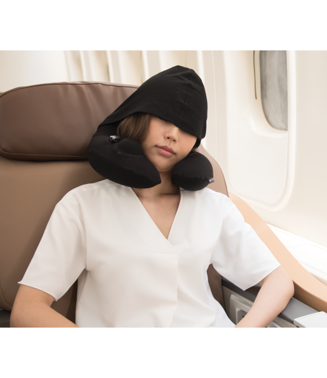 Travelmall Travelmall 3D Inflatable Neck Pillow with Hood