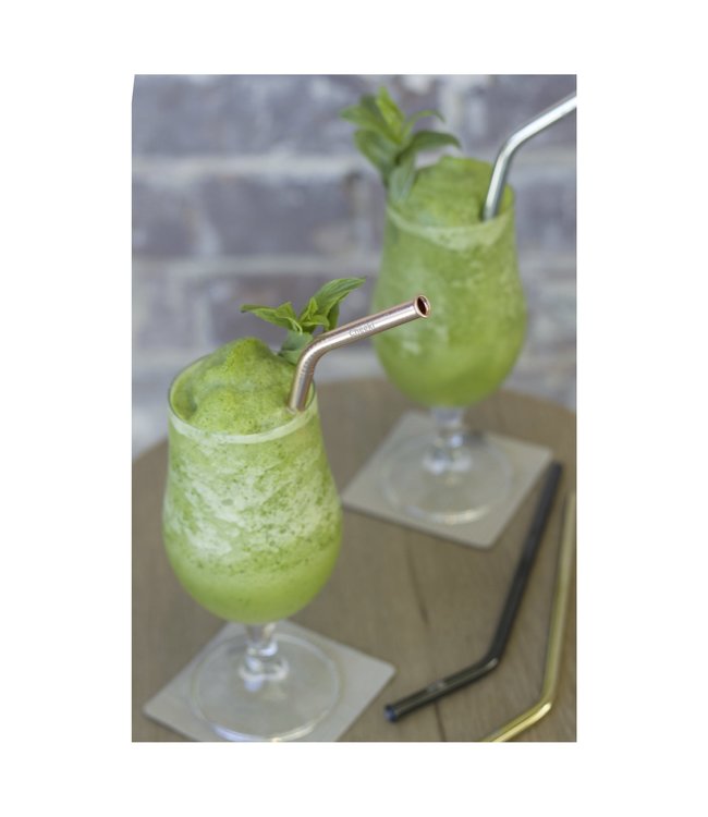 Cheeki Bent Straw 4 Pack With Cleaning Brush + Bag