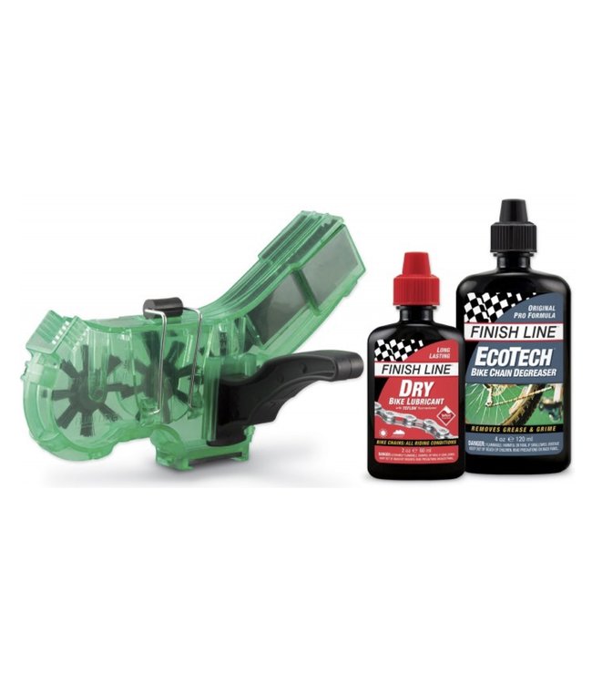Finish Line Pro Chain Cleaner Kit with Degreaser and Dry Lube