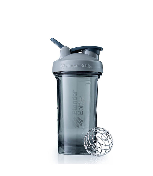 BlenderBottle Shaker Bottle with Pill Organizer and Storage for Protein  Powder, ProStak System, 22-Ounce, Pebble Grey