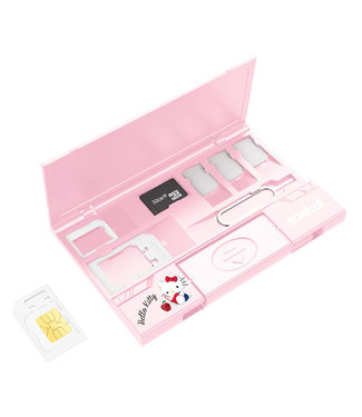 Travelmall Travelmall Hello Kitty Ultra Slim Multi-Functional SIM Card Set with Type-C Card Reader