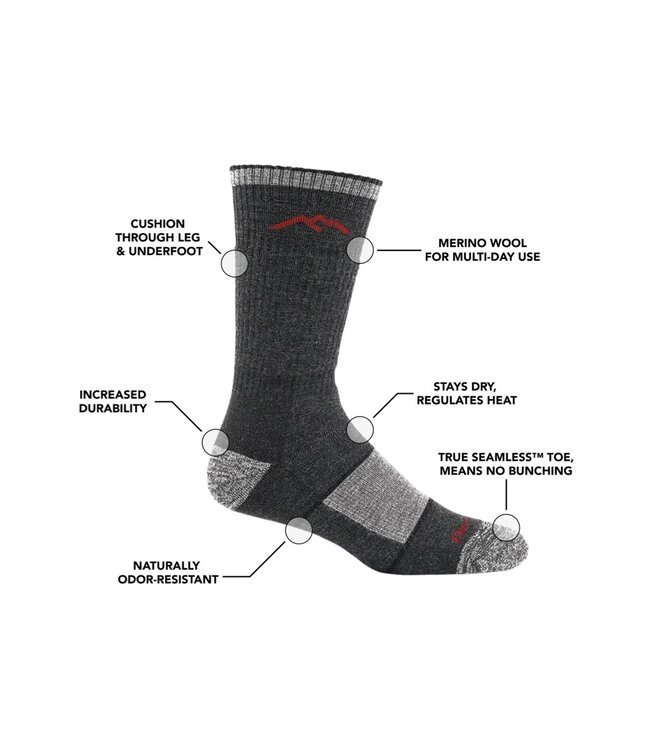 Darn Tough Men's Hiker Boot Full Cushion Midweight Hiking Socks