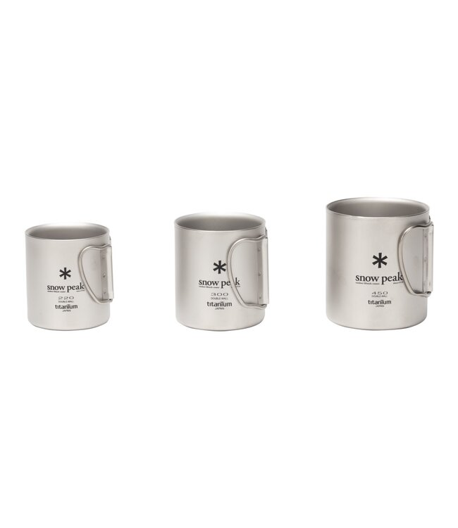 Snow Peak Ti-Double Wall Cup 220 Folding Hand
