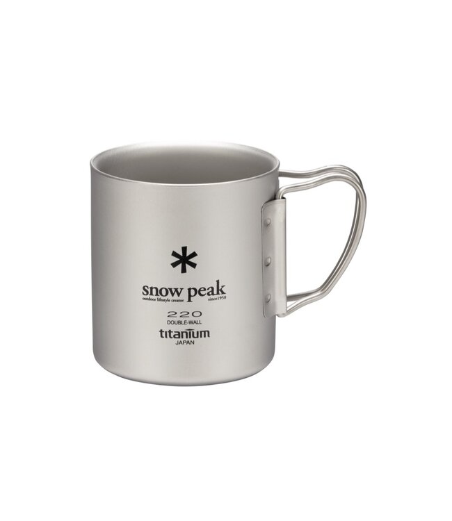 Snow Peak Ti-Double Wall Cup 220 Folding Hand