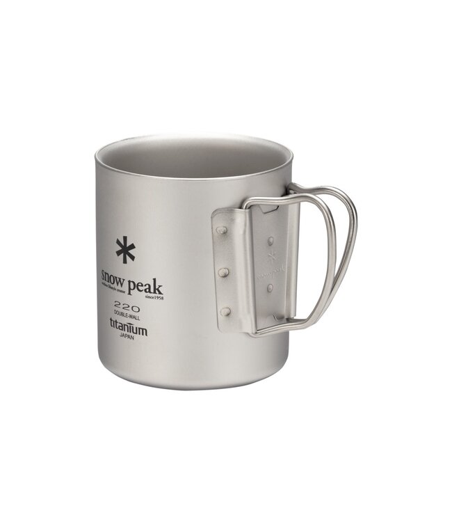 Snow Peak Ti-Double Wall Cup 220 Folding Hand