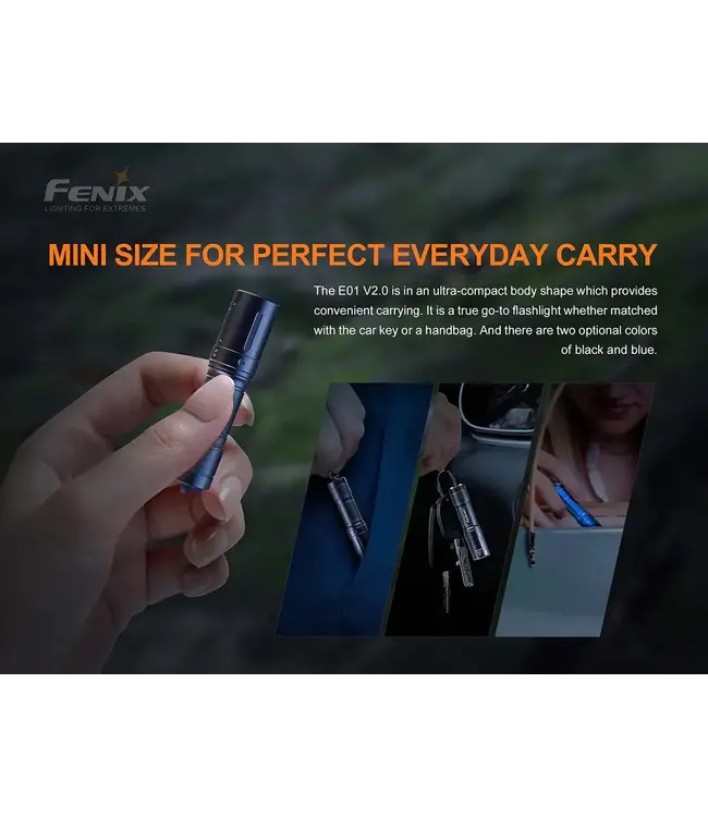 Fenix E01 V2.0 Keychain Flashlight (100 lumens)
