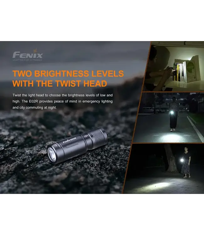 Fenix E02R Keychain Flashlight (200 lumens) *