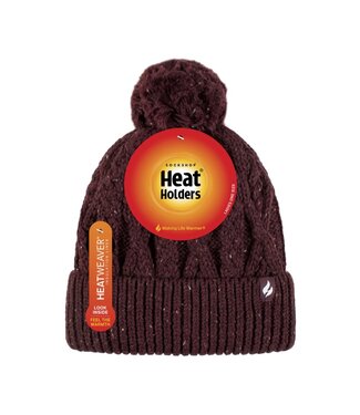 Heat Holders Heat Holders Ladies Cable With Nepped Yarn Pom Pom Hat - Salzburg