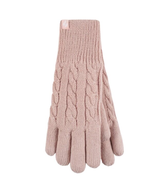Heat Holders Ladies Cable Gloves - Willow