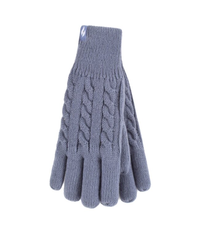 Heat Holders Ladies Cable Gloves - Willow