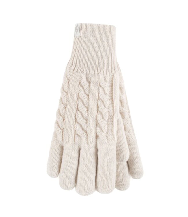 Heat Holders Ladies Cable Gloves - Willow