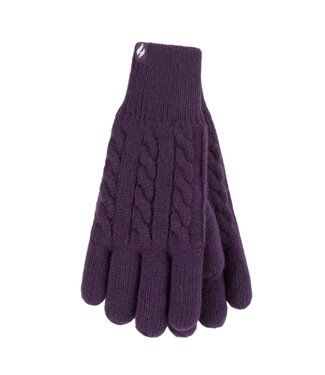 Heat Holders Ladies Cable Gloves - Willow